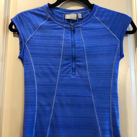 Athleta | Blue Biker Sport Shirt Top - Picture 2 of 7